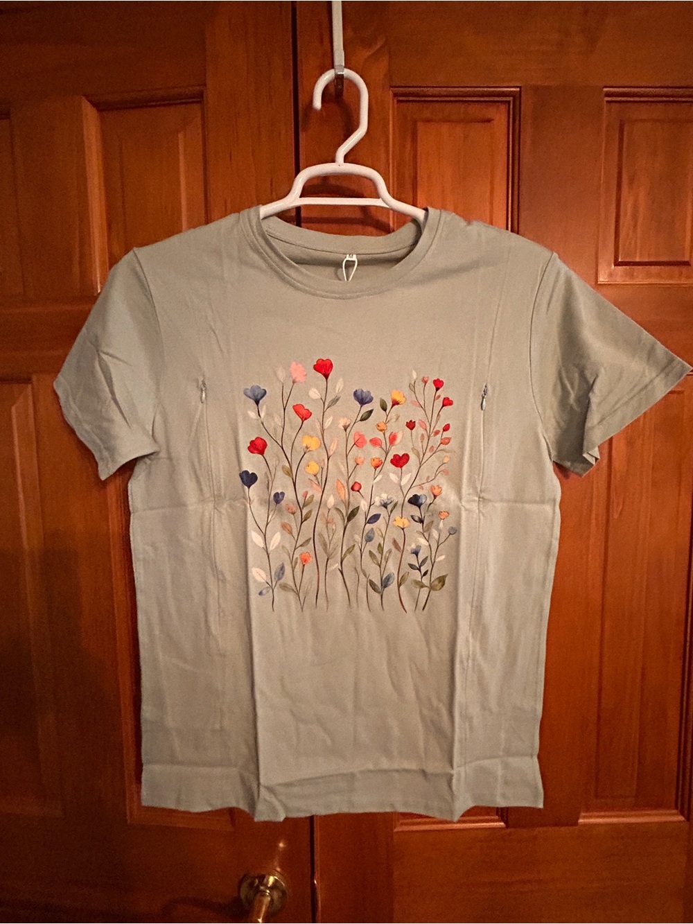 Vintage Pressed Flowers Nursing T-Shirt
